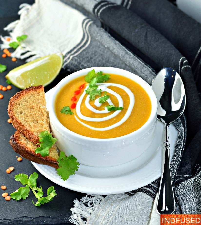 Butternut Peanut Butter Soup- vegetarian, vegan, gluten free, delectable, wholesome, hearty soup with red lentils and turmeric.